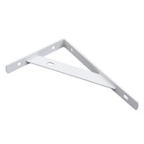 2Pcs Mild Steel Shelf Bracket Reinforced Heavy Duty 90 Degree White