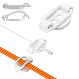 10 Pcs Adhesive Cable Clips Cord Organizer Zip Tie Mount Holder White