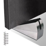 Adjustable Spring Door Stopper Tall Door Stop Wedge for Bottom of Doors Silver