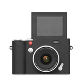 4K Vlogging Camera 64MP Digital Camera with Flip Screen Auto Focus Camera for Selfies Travel Black