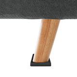 8 PCS Rubber Furniture Leg Floor Protectors with Anti Slip Textured Base Black