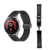 20mm Magnetized Leather Watch Band – Genuine Leather Strap for Samsung Huawei Xiaomi Black