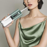 Cordless Electric Water Flosser Oral Irrigator Teeth Flosser Tooth Cleaner with 5 Nozzles Green