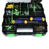 34 Compartment Double Sided Storage Box for Screws Nuts Parts Green