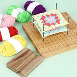Needlework Blocking Board with 10 Rod Pins for Knitting and Hooking