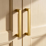 2PCS 12mm Square Stainless Steel Kitchen Cabinet and Door Handle Gold