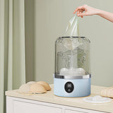 Mini Portable Washing Machine Rechargeable Small Clothes Washer for Travel Use Blue