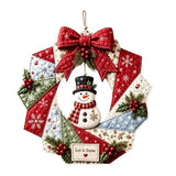 Christmas Quilted Wreath DIY Sewing Kit with Precut Fabric for Door Decor Style 2