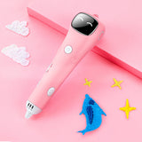 3D Printing Pen with PLA Filament Drawing 3D Doodler Pen for Kids and Adults DIY Art Gift Pink