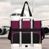 Insulated Lunch Tote Bag with Compartment, Perfect for Travel and Leisure Wine Red