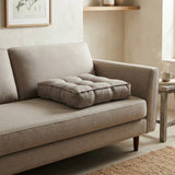 PP Cotton Padded Seat Cushion Thickened Rolled Edge for Chairs Grey