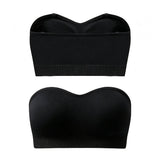 Bras for Women Non-Slip Seamless Padded with Removable Shoulder Straps Black