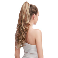 2Pcs 40cm Natural Claw Clip-In Style Hair Extensions Thick Curly Ponytail Long Pony Tail Style 2