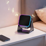 Bluetooth Speaker Phone Stand with Rotating Holder and Induction Playback Black
