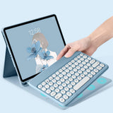 Bluetooth Touchpad with Detachable Magnetized Keyboard for Samsung Galaxy Tab A9 / A9 Plus Blue