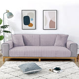 Universal Flannel Sofa Cushion Slipcover Non-Slip Thickened Sofa Cushion Towel Light Gray