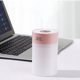 Colorful LED Humidifier with Night Light for Home and Bedroom Use Pink