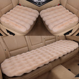 3Pcs Faux Sheepskin Auto Seat Home Cushion Fur Pad Cover Warm Mat Khaki