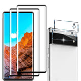 4Pcs Set Tempered Glass Screen Protectors and Camera Lens Protectors Compatible with Google Pixel 6 Pro