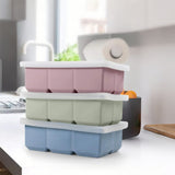 3 Pcs Silicone Ice Cube Trays with Lids 18 Cavity Large Square Molds Style 2