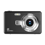 4K HD 1080P Digital Camera Retro Video Camera for Kids Beginners with 32GB TF Card Black