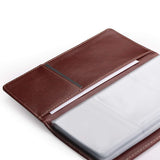 120-Slot Portable Business Card Book Holder Organizer for Men Women Reddish Brown