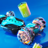 RC Stunt Car with Gesture Watch Control Remote Control Rotation Deformable Off-Road Racing Toy with Lights and Music