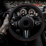 Breathable Microfiber Leather Steering Wheel Cover Style 1