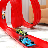 5 Meter Suction Dual-Lane Racing Track Set Flexible Track Toys Red