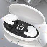 Invisible Sleep Wireless Earphone Bluetooth 5.3 Headphones Hidden Earbuds with LED Display White