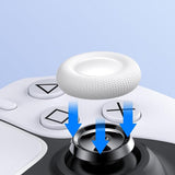 10 PCS TPU Thumb Grip Caps for PS4 and PS5 Controller Joysticks White