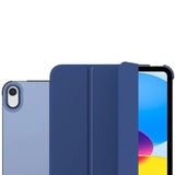 Tri-Fold Smart Cover Auto Wake Sleep Compatible Case for iPad 10th 11th Gen A16 Dark Blue