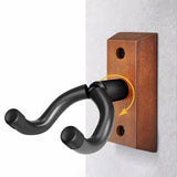 2Pcs Guitar Wall Mount Wood U-Shaped Guitar Hanger Stand for Acoustic Electric Guitar Bass