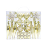 40Pcs Set Christmas Ball Ornaments Hanging Xmas Tree Decorations Holiday Party Home Decor Gold