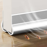 Slide-On Under Door Draft Stopper Door Bottom Seal Strip Cuttable Door Draught Excluder