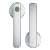 5-in-1 Smart Fingerprint Door Lock with IC Cards Keys and Door Knob Silver