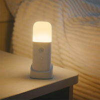 Ｄimmable Motion Sensor Night Light Rechargeable Nightlight with 5 Brightness Levels Yellow