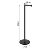 Anti Slip Toilet Paper Holder Stand Stainless Steel Tissue Stand for Bathroom Kitchen Black