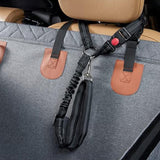 Large Dog Auto Seat with Hard Base and Back Seat Extender for Pets Grey