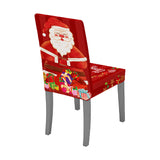2Pcs Christmas Chair Cover Decorations Xmas Chair Slipcover Creative Pattern Style 6
