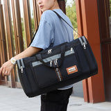 Mens Sports Travel Duffel Bag Large Capacity Gym Bags Luggage Bag Black