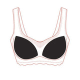 4 Pairs Foam Triangle Bra Inserts Replacement for Sports Bras Black