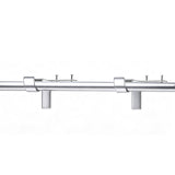 2Pcs Bracket Hang Curtain Rod Holders Single Hook Tap Right Into Window Frame Rod Silver