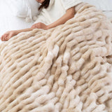 Bubble Tie Dye Throw Throw Blanket for Couch Cozy Soft and Fuzzy for Sofa Bedroom Living Room Khaki