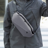 Travel Sling Bag Stylish Crossbody Bag Water-resistant Shoulder Bag for Sport Work Hiking Gray