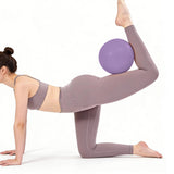Small Exercise Ball 9 Inch Mini Pilates Ball Anti Burst and Slip Resistant Mini Yoga Ball for Stability Fitness Purple