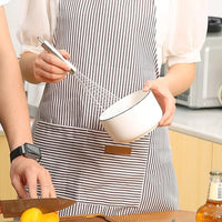 Adjustable Kitchen Cooking Apron with 2 Pockets Cooking Bib Apron for Men Women Grey