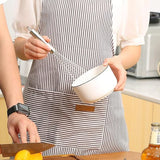 Adjustable Kitchen Cooking Apron with 2 Pockets Cooking Bib Apron for Men Women Grey