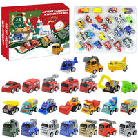 24 Days Pull-Back Cars Advent Calendar for Kids Countdown Calendar Style 1