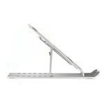 Foldable Aluminum Laptop Stand with Adjustable Height for Desk Use White